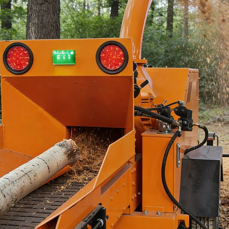 Agriculture Farming Process - Customized Diesel Disc Hydraulic Wood Chipper