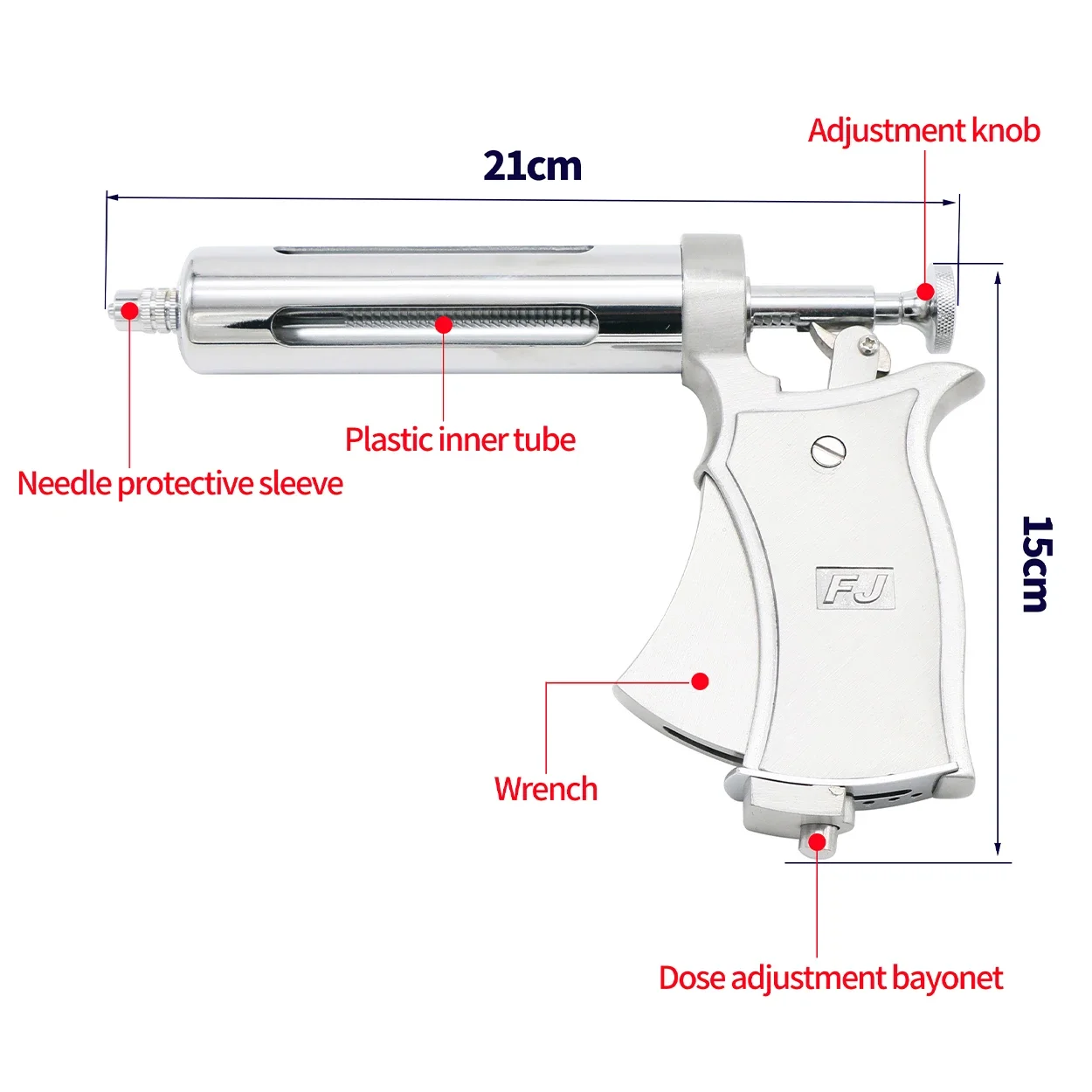 50ml Semi-automatic Adjustable - đánh giá và giá Veterinary Syringe Gun