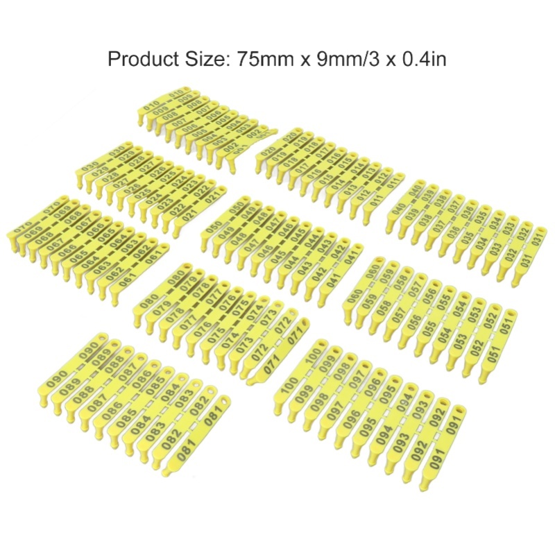 100PCS 001-100 Number Plastic  - đánh giá và giá Livestock Ear Tag