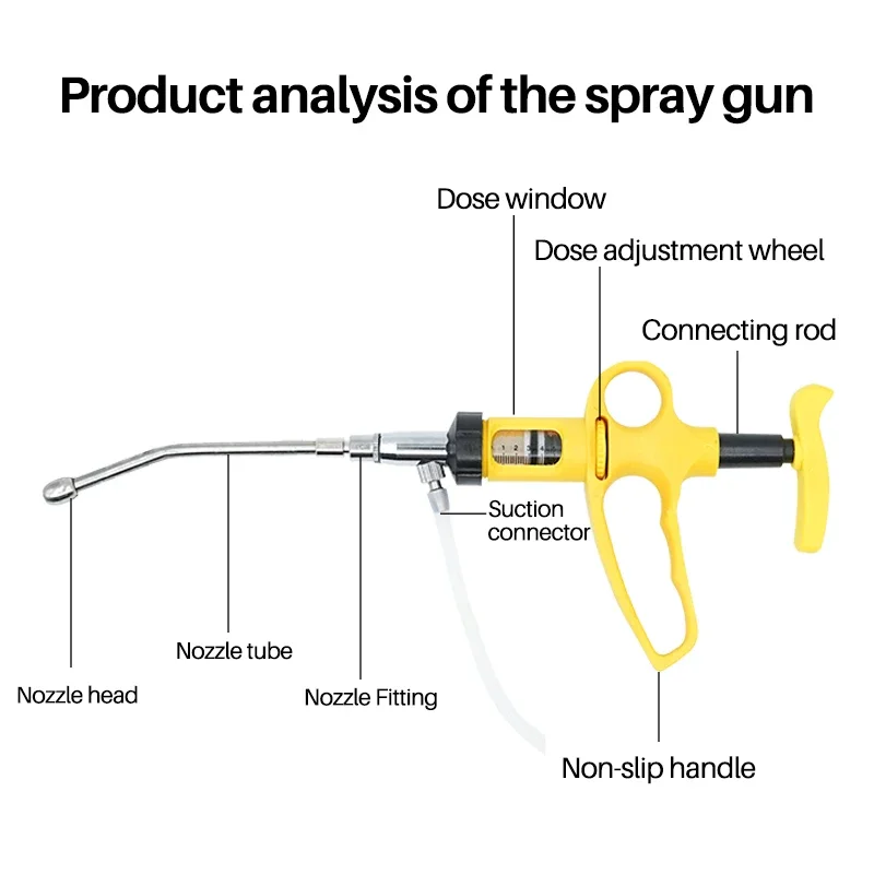 1 Pc 5/10 ml Animal Continuous - đánh giá và giá Veterinary Syringe Gun