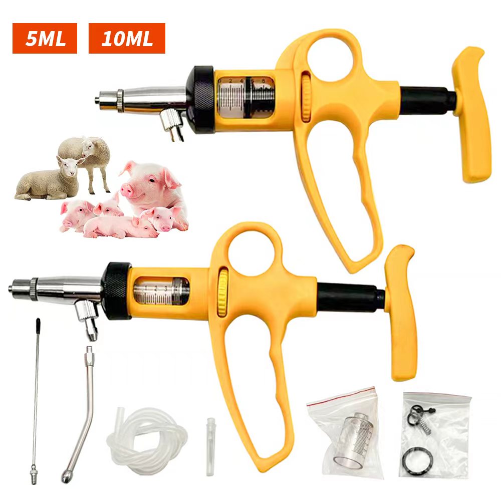 1 Pc 5/10 ml Animal Continuous - đánh giá và giá Veterinary Syringe Gun
