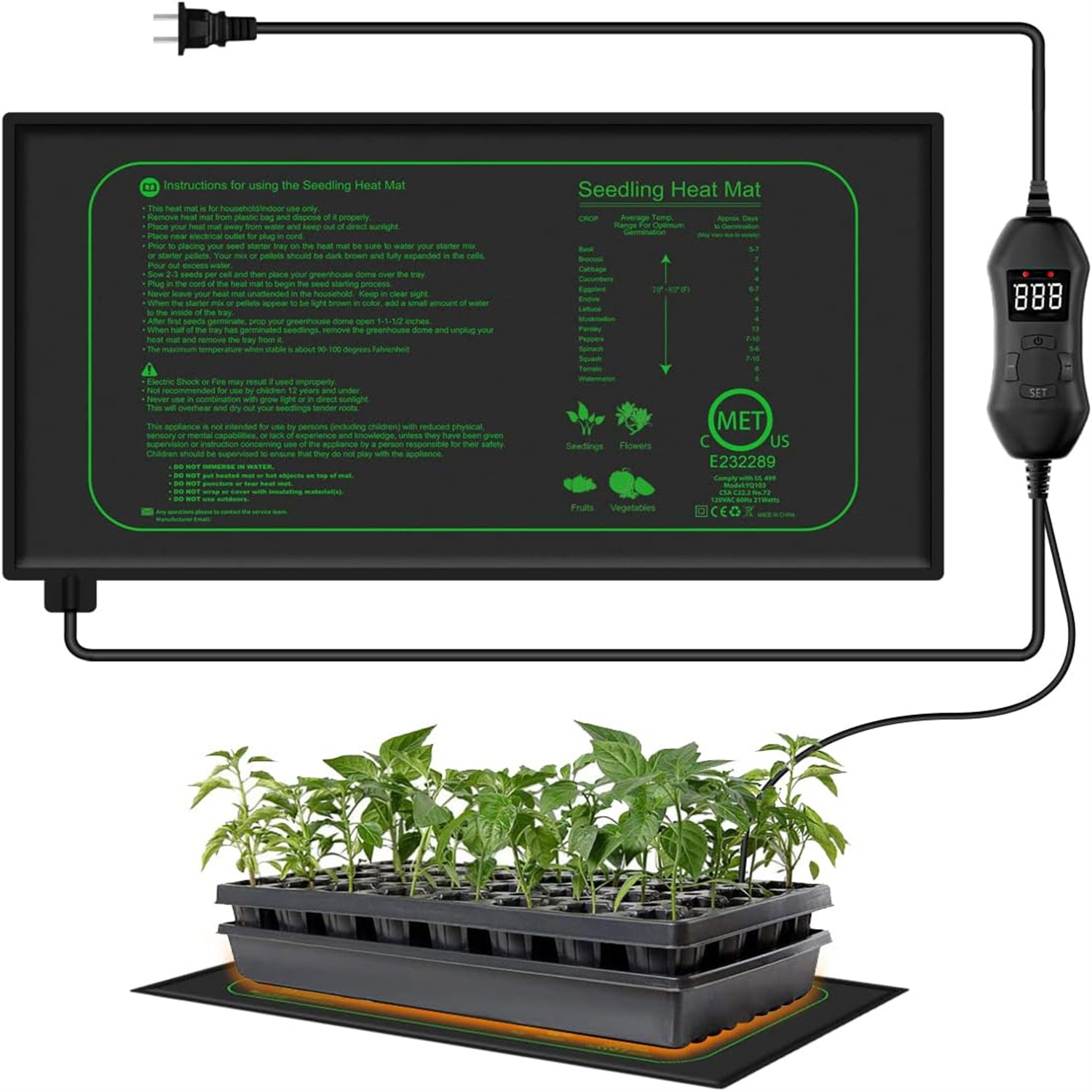 Seedling Heat Mat With Digital - đánh giá và giá Plant Growth Regulator