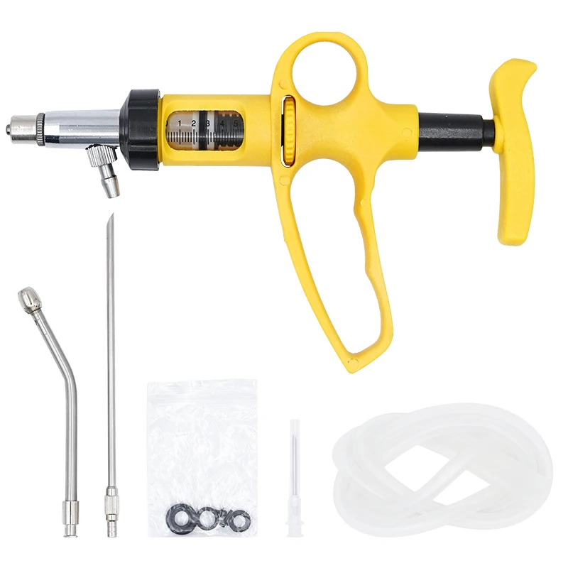 1 Set 5Ml/10Ml Adjustable Cont - đánh giá và giá Veterinary Syringe Gun