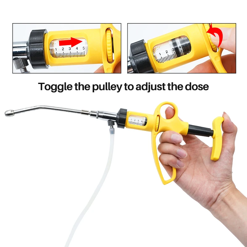 1 Set 5Ml/10Ml Adjustable Cont - đánh giá và giá Veterinary Syringe Gun